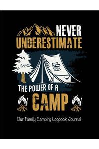 Never Underestimate the Power of a Camp Our Family Camping Logbook Journal