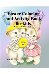 Easter Coloring and Activity Book, Black and White Interior