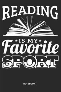 Reading is my favorite Sports Notebook
