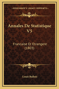 Annales De Statistique V5