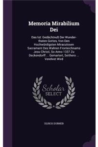 Memoria Mirabilium Dei