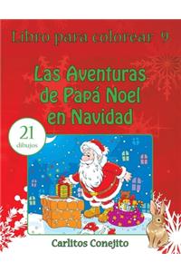 Libro para colorear Las Aventuras de Papá Noel en Navidad