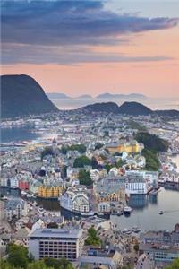 Lovely Panoramic View of Alesund Norway at Sunset Journal