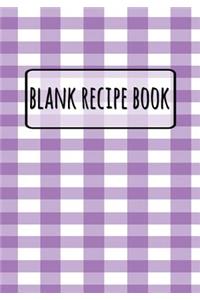 Blank Recipe Book - Purple Tablecloth