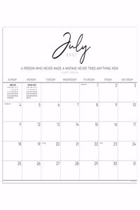 Cal 2022- Inspirational Script Academic Year Desk Pad