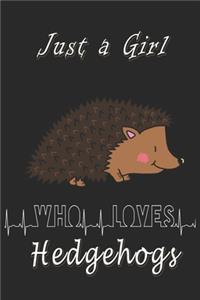 Just a girl who loves Hedgehogs journal