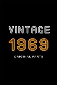 Retro Birthday - Vintage 1969 Notebook Original Parts Gift
