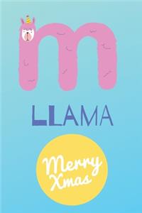 Christmas llama xmas notebook