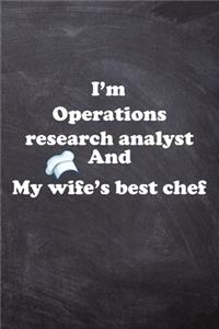 I am Operations research analyst And my Wife Best Cook Journal