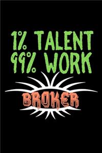 1% talent. 99% work. Broker