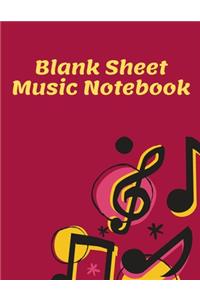 Blank Sheet Music Notebook