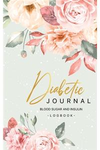 Diabetic journal log book blood sugar and insulin