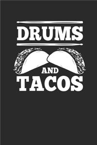 Drums And Tacos: Drums Notebook, Blank Lined (6" x 9" - 120 pages) Musical Instruments Themed Notebook for Daily Journal, Diary, and Gift