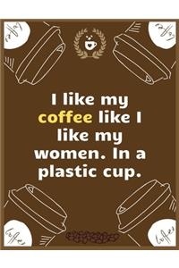 I like my coffee like I like my women. In a plastic cup