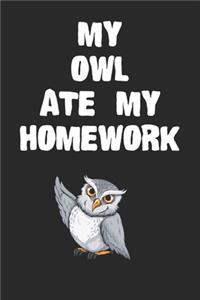 My Owl Ate My Homework Notebook