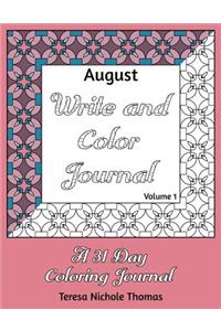 August Write and Color Journal - Volume 1