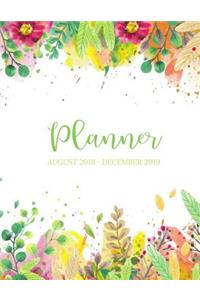 Planner August 2018-December 2019