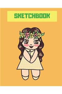 Sketchbook: Sketchbook for Kids, Anna's Style, 8 X 10, 100pages