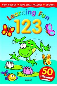 Learning Fun 123: Big Stickers, and a Wipe Clean Section to Practise Again and Again. for 3+