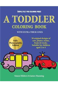 Simple felt pen coloring pages