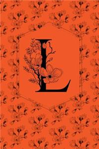 Floral Monogram Journal/Notebook - L