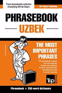 Phrasebook - Uzbek - The most important phrases