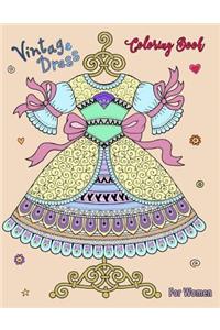 Vintage Dress Coloring Book For Women