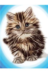 Cute Kitten Composition Notebook, 4x4 Quad Rule Graph Paper
