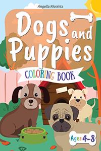 Dogs and Puppies Coloring Book