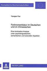 Farbnomenklatur Im Deutschen Und Im Chinesischen