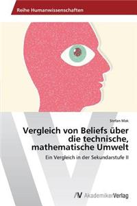 Vergleich von Beliefs über die technische, mathematische Umwelt