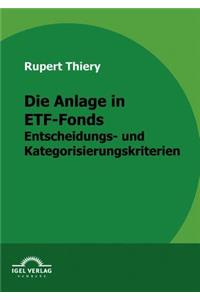 Die Anlage in ETF-Fonds