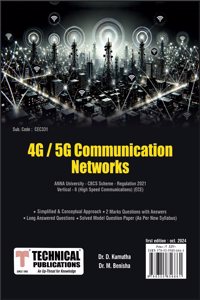 4G/5G Communication Networks for BE Anna University R21 CBCS (Vertical VIII - ECE - CEC331)