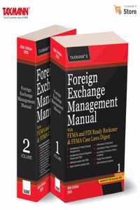 Taxmann's FEMA Manual (2 Vols.) â€“ Compendium of Amended | Updated | Annotated Texts of Acts | Rules/Regulations | Notifications | Master Directions | Case Laws on FCRA | PMLA | FDI