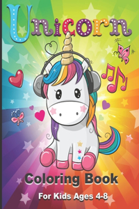 Unicorn Coloring Book For kids Ages 4-8