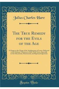 The True Remedy for the Evils of the Age: A Charge to the Clergy of the Archdeaconry of Lewes, Delivered at the Ordinary Visitation in 1849; With Notes, Especially on the Educational, Matrimonial, and Baptismal Questions (Classic Reprint)