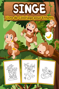 Singes Livre de Coloriage pour Enfants