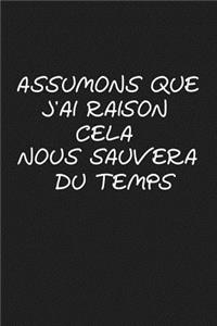Assumons Que J'ai Raison. Cela Nous Sauvera Du Temps