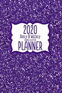 2020 Daily & Weekly Purple Glitter Planner
