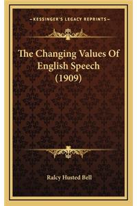 The Changing Values of English Speech (1909)