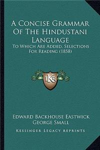 A Concise Grammar Of The Hindustani Language