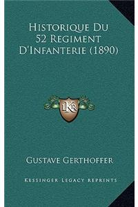 Historique Du 52 Regiment D'Infanterie (1890)