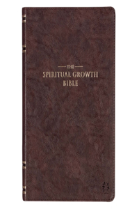 Spiritual Growth Bible, Study Bible, NLT - New Living Translation Holy Bible, Faux Leather, Walnut Brown