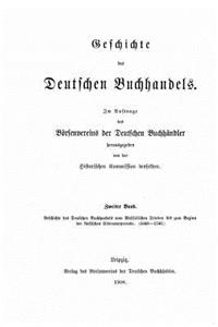 Geschichte Des Deutschen Buchhandels