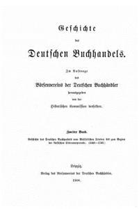 Geschichte Des Deutschen Buchhandels