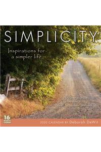 2020 Simplicity Inspirations for a Simpler Life 16-Month Wall Calendar