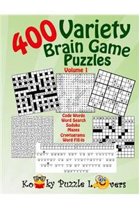 Variety Puzzle Book, 400 Puzzles, Volume 1