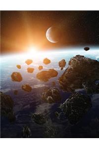 Asteroid Field 3 Blank Sketchbook