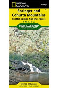 Springer and Cohutta Mountains Map [Chattahoochee National Forest]