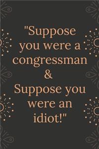 Suppose you were a congressman and suppose you were an idiot!